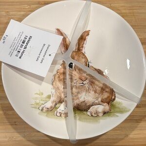 Kirklands Ceramic Bunny Plates//pack of 4 BRAND NEW